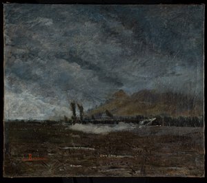 Locomotiva (óleo sobre tela) de Silvestro Barberini