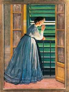Curiosidade, por Silvestro Lega (1826-1895).