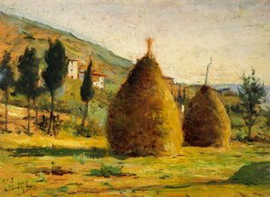 Palheiros ao sol de Silvestro Lega