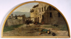 Lunette of war, de Silvestro Lega (1826-1895), Canton Oratory, Modigliana, Emilia Romagna de Silvestro Lega
