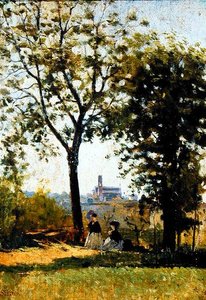 Monte das Cruzes (óleo sobre tela) de Silvestro Lega