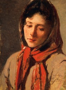 Camponesa (mulher vilã), de Silvestro Lega (1826-1895) de Silvestro Lega