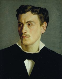 Retrato de um jovem, c.1855 (óleo sobre tela) de Silvestro Lega