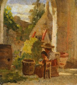 Loggia rústica, Tríptico de estudo do país de Silvestro Lega