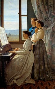 A barulheira toscana. Pintura de Silvestro Lega (1826-1895) Ec. Ital. de Silvestro Lega