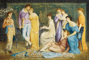 Um prelúdio de Bach, 1868 de Simeon Solomon
