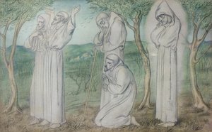 Um grupo de frades franciscanos de Simeon Solomon