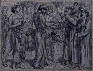 A Primeira Oferta de Aaron (caneta e tinta) de Simeon Solomon