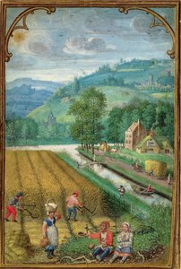 Adicionar 18855 de setembro: colher, arar e semear, de um livro de horas, c.1540