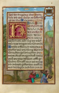 Rand mit Abraham und Isaak de Simon Bening