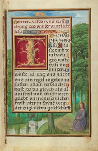 Rand mit Christus in der Wüste de Simon Bening