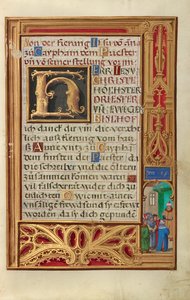Rand mit Jeremia vor Johoiakim de Simon Bening