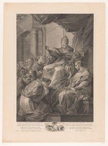 Papa Gregório rodeado de cardeais