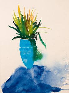 Jarra azul, 2016 (aguarela) de Simon Fletcher