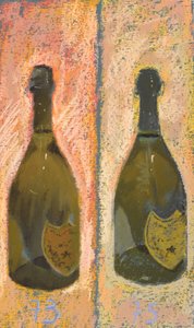 Champagne Moet Dom Perignon, 2016 (pastel sobre papel)