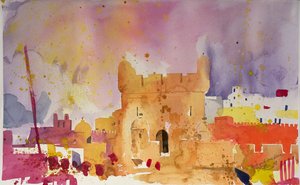 Forte e Medina (aguarela sobre papel)
