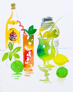 Mojito e Cuba Libre, 2016 (aguarela)