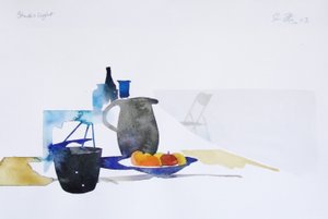 Luz de estúdio (aguarela sobre papel)