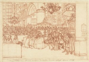 Batismo do príncipe William V, 1748 Batismo do Príncipe Willem de Vyfde 11 de abril de 1748 (título no objeto) de Simon Fokke