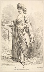 Mulher do Levante, da Colecção de várias figuras estrangeiras Inventado por F. Bouc..., séc. XVIII.