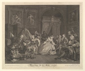 Casamento A-la-Mode, Placa IV, 1 de abril de 1745. de Simon Francois Ravenet