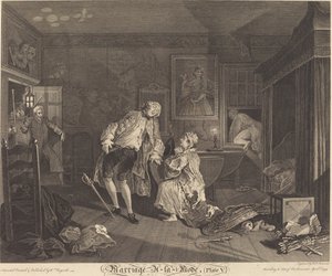 Casamento à la Mode: pl.5 de Simon Francois Ravenet I after William Hogarth
