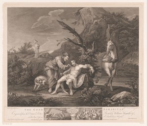 Parábola do Bom Samaritano O Bom Samaritano (título no objeto) de Simon François Ravenet (le vieux)