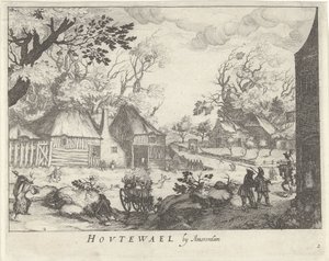 Vista de Houtewael, perto de Amesterdão de Simon Frisius