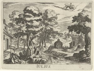 Julho
Iulius (título sobre o objecto)
Doze meses (título da série) de Simon Frisius