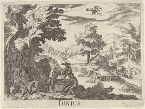 Junho Junius (título no objeto) Doze meses (título da série) de Simon Frisius