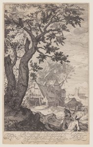 Paisagem com uma casa de campo de Simon Frisius