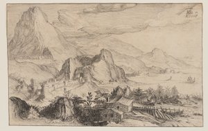 Paisagem de montanha de Simon Frisius