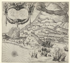 Vitória dos holandeses sobre os portugueses em Tidore (imagem à esquerda), 1605