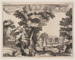 Parábola do Semeador, de Paisagens com cenas da vida de Cristo de Simon Frisius