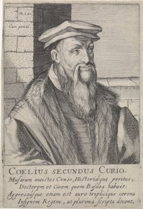 Retrato de Caelius Secundus Curio de Simon Frisius