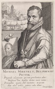 Retrato de Michiel Jansz. van Mierevelt de Simon Frisius
