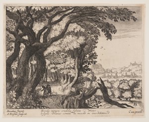 A fuga para o Egito, de Paisagens com cenas da vida de Cristo de Simon Frisius