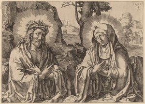 O Salvador e a Virgem de Simon Frisius after Lucas van Leyden
