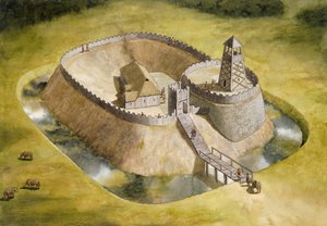 Castelo de Helmsley, North Yorkshire, século XII c1990-c2010