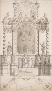 Desenho para um Altar Alto Barroco de Simon Hueter