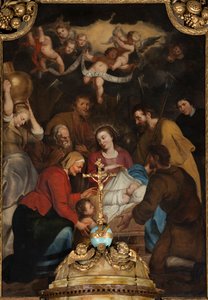Igreja paroquial (Nome Inferior, Igreja de Sint-Vedastu). Interior. O altar-mor. Adoração dos Magos. Simon De Paepe. Por volta de 1660-1