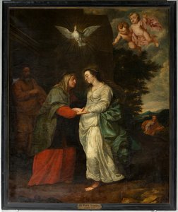 Igreja paroquial (Parochiekerk Sint-Eligius). Quadro. "Maria visitando Elisabeth". Simon De Pape. século XVII.