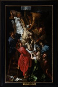 Igreja Paroquial (Igreja Paroquial de São Pedro). quadro. Descida da Cruz. Simon DePaepe (?).