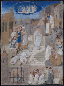 Folha extirpada de um breviário de Charles the Bold e Margaret of York: The Martyrdom of Saint Denis de Simon Marmion