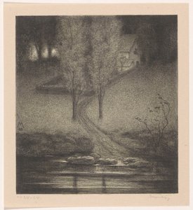 Choupos num ribeiro de Simon Moulijn (signed by artist)