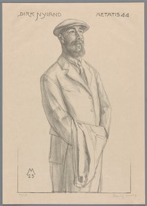 Retrato de Dirk Hidde Nijland com casaco sobre braço