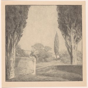 Paisagem com muro e cipreste
Memória (título original)