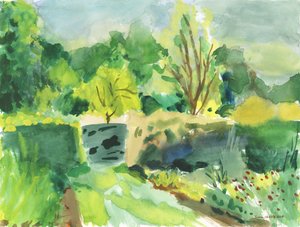 Natureza selvagem da Casa do Presunto, 2019 (aguarela sobre papel)