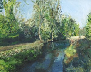 Latchmere Brook, Ham Common (óleo sobre painel)