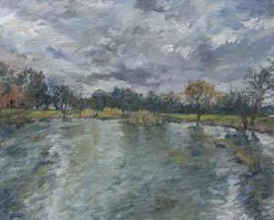 Lagoa n.º 13, 2023 (óleo sobre tela)